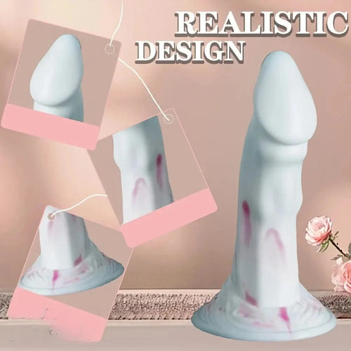 8.5in Dolphin Oversize Thickened Simulation Double Density Silicone Dildo