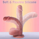 8.5in Female Use Simulation Masturbator Realistic Veins Soft Silicone Dildo