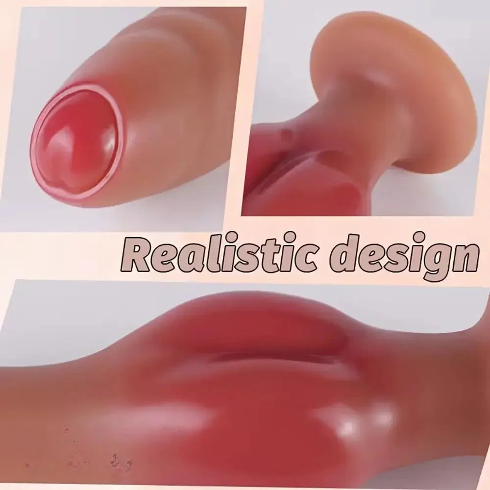8.66in 10.03in 11.41in 12.59in Dog Knot Silicone Uncut Dildo Easy to Clean