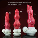 8.66in 9.45in 11.6in Large Dog Knot Silicone Soft Dildo For G-Spot Anus