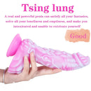 8.66in Dragon Monster Liquid Silicone Soft Big Dildo For Adult Pleasure