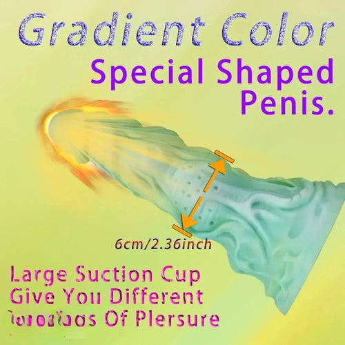 8.66in Dreamy Monster Creature Thick Alien Toy Suction Cup Silicone Dildo
