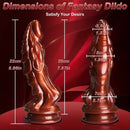 8.66in Fantasy Dragon Monster Silicone Soft Big Dildo For G-Spot