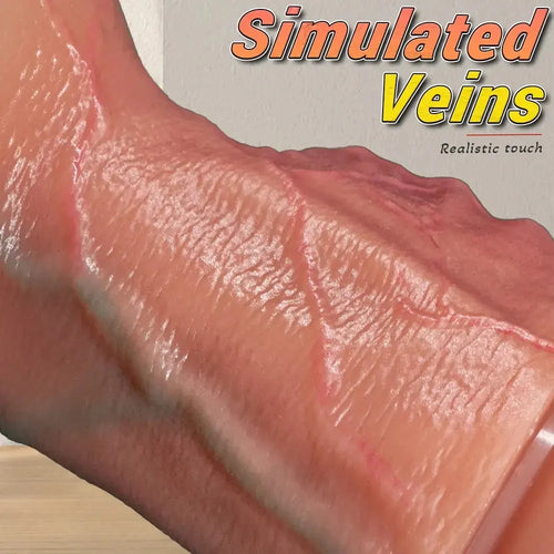 8.66in Inflatable Strap on Lifelike Big Dildo Soft Texture Smooth Dildo Toy