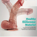 8.66in Lifelike Veins Skin Big G-Spot Stimulation Dildo For Hands-Free