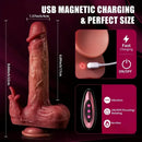 8.66in Realistic Thrusting Licking Heating Vibrator Dildo For Anal Clit