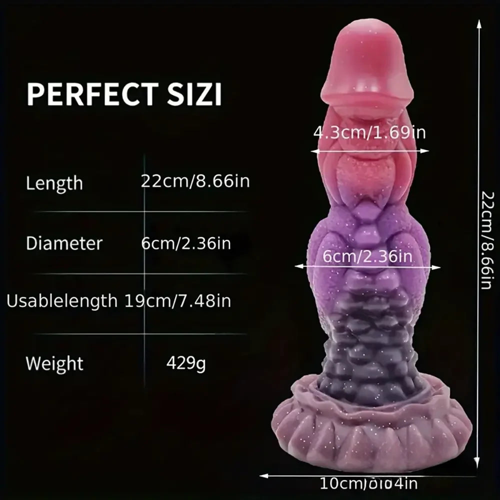 8.66in Silicone Soft Big Monster Dildo For Women Men Anal Dilator