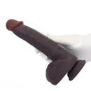 8.67in Real Skin Silicone Soft Big Dildo For Handsfree Pleasure Couple Cock