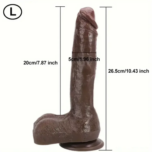 8.6in 10.43in Real Silicone Soft Big Dildo With Veined Shaft Firm Balls