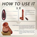 8.6in Remote Control Dildo With Electric Thrusting Heating Vibration