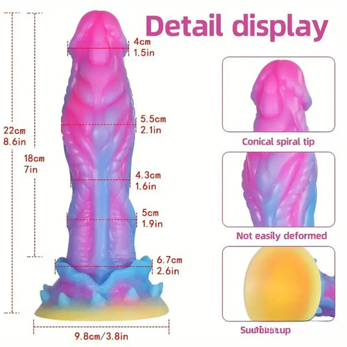 8.6in Silicone Soft Monster Dildo Big Female Masturbator For Prostate Toy