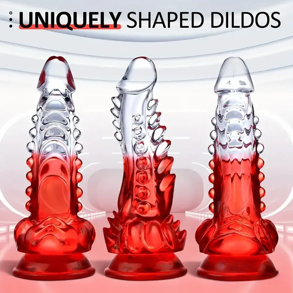 8.6in Spiked Soft Dildo Female Masturbator For Anus Vaginal Sex