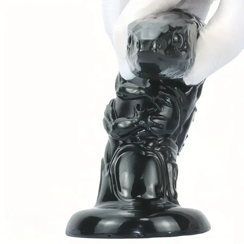 8.7in Snake Black Animal PVC Big Dildo Suitable For Women Couples