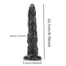8.7in Snake Black Animal PVC Big Dildo Suitable For Women Couples