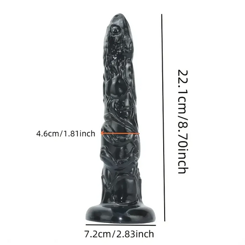 8.7in Snake Black Animal PVC Big Dildo Suitable For Women Couples