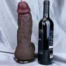 8.85in 10in 10.8in 11.8in Realistic Skin Double Layer Large Silicone Dildo