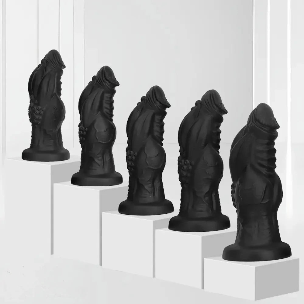 8.85in 9.64in 10.23in 11.41in 12.59in Odd-shaped Large Silicone Penis Dildo