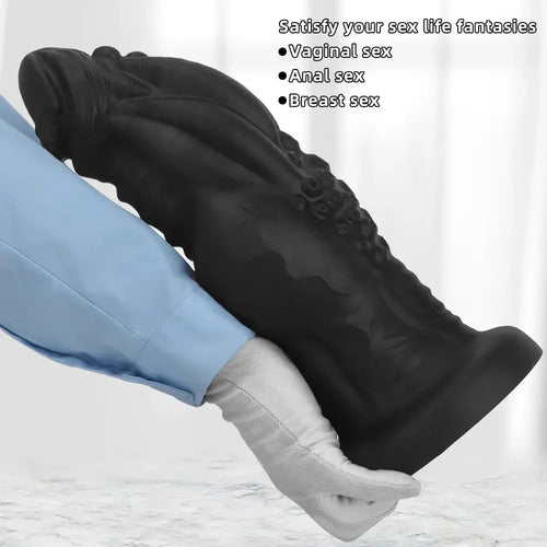 8.85in 9.64in 10.23in 11.41in 12.59in Odd-shaped Large Silicone Penis Dildo