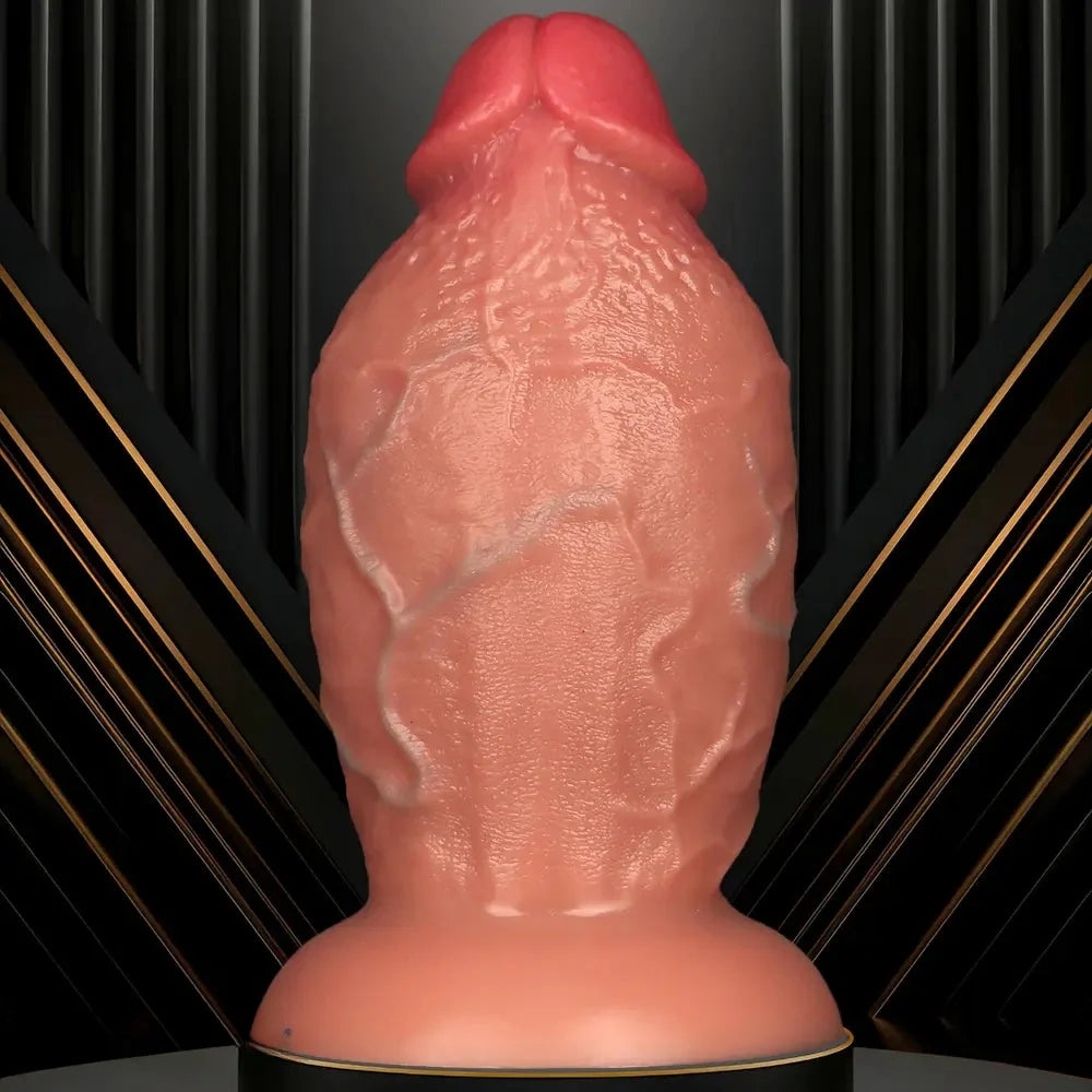 8.85in Liquid Silicone Dual Hardness Super Large Thick Penis Flexible Dildo