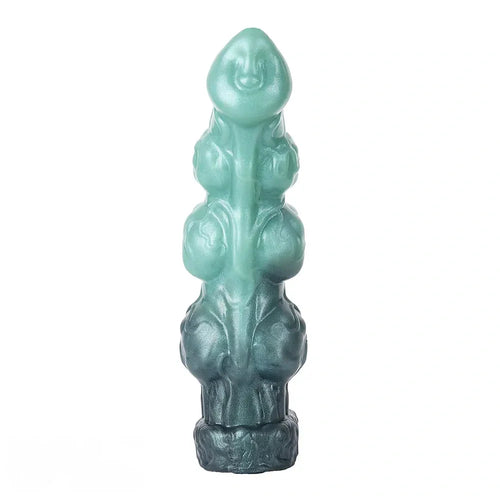 8.85in Platinum Silicone Fantasy Penis Sleeve Dildo For Thickening Cock Toy