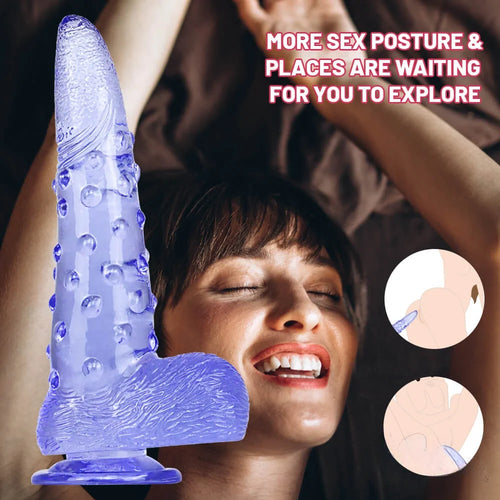 8.86in Corn Cob Dildo With Barded Dot For Women Massaging