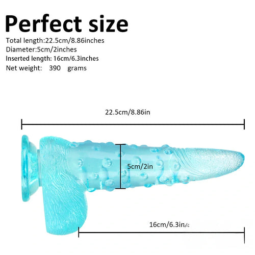 8.86in Corn Cob Dildo With Barded Dot For Women Massaging