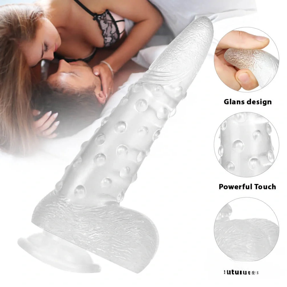 8.86in Corn Cob Dildo With Barded Dot For Women Massaging
