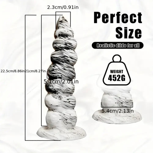 8.86in Monster Realistic Big Fantasy Odd Soft Dildo Prostate Massager