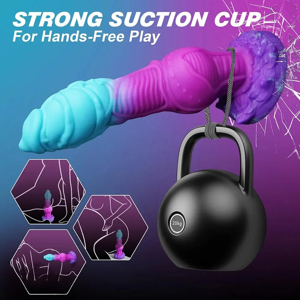 8.8in Fantasy Knot Monster Soft Female Manual Masturbation Anal Dildo