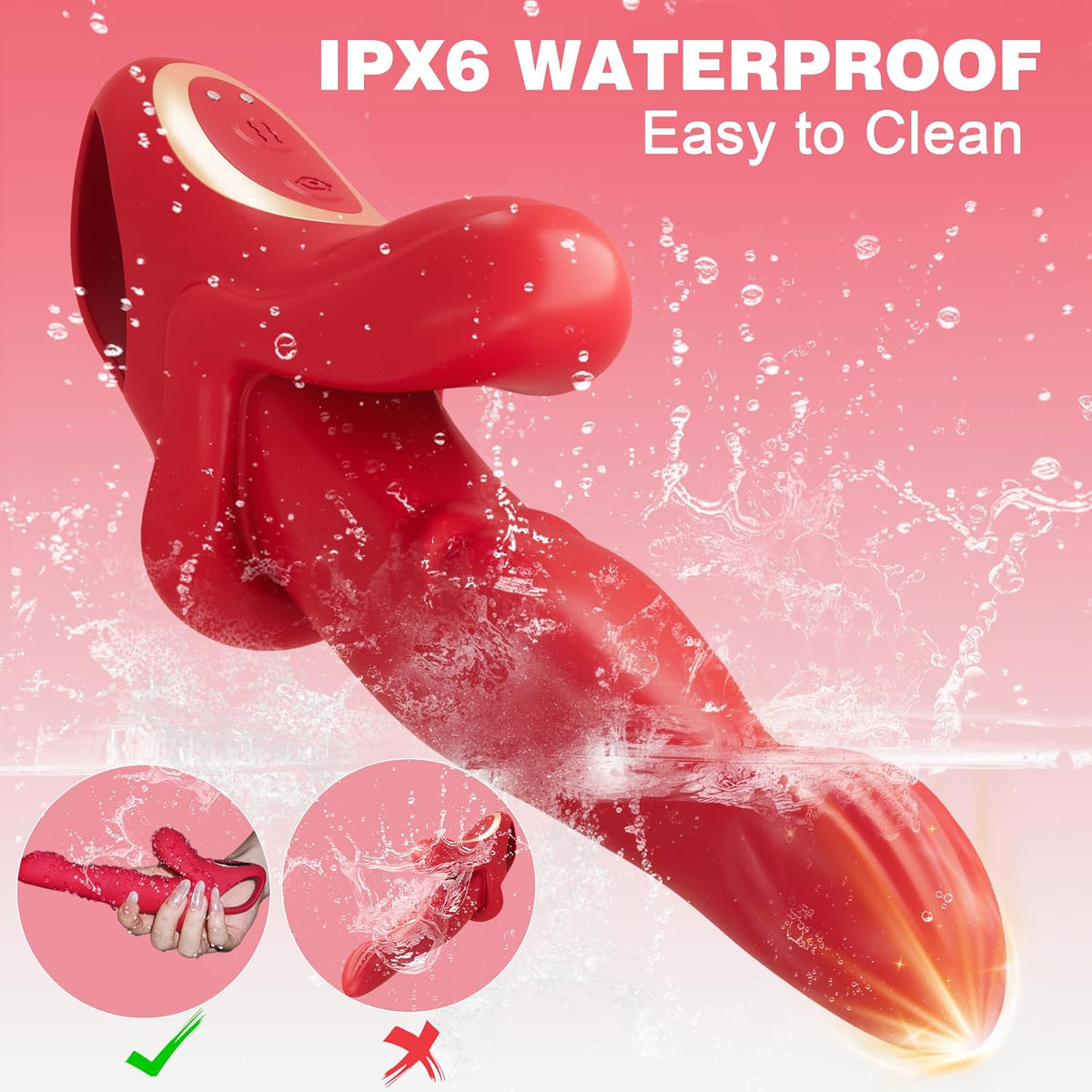 Alice 3 In 1 Thrusting Vibrating Rabbit G Spot Vibrator