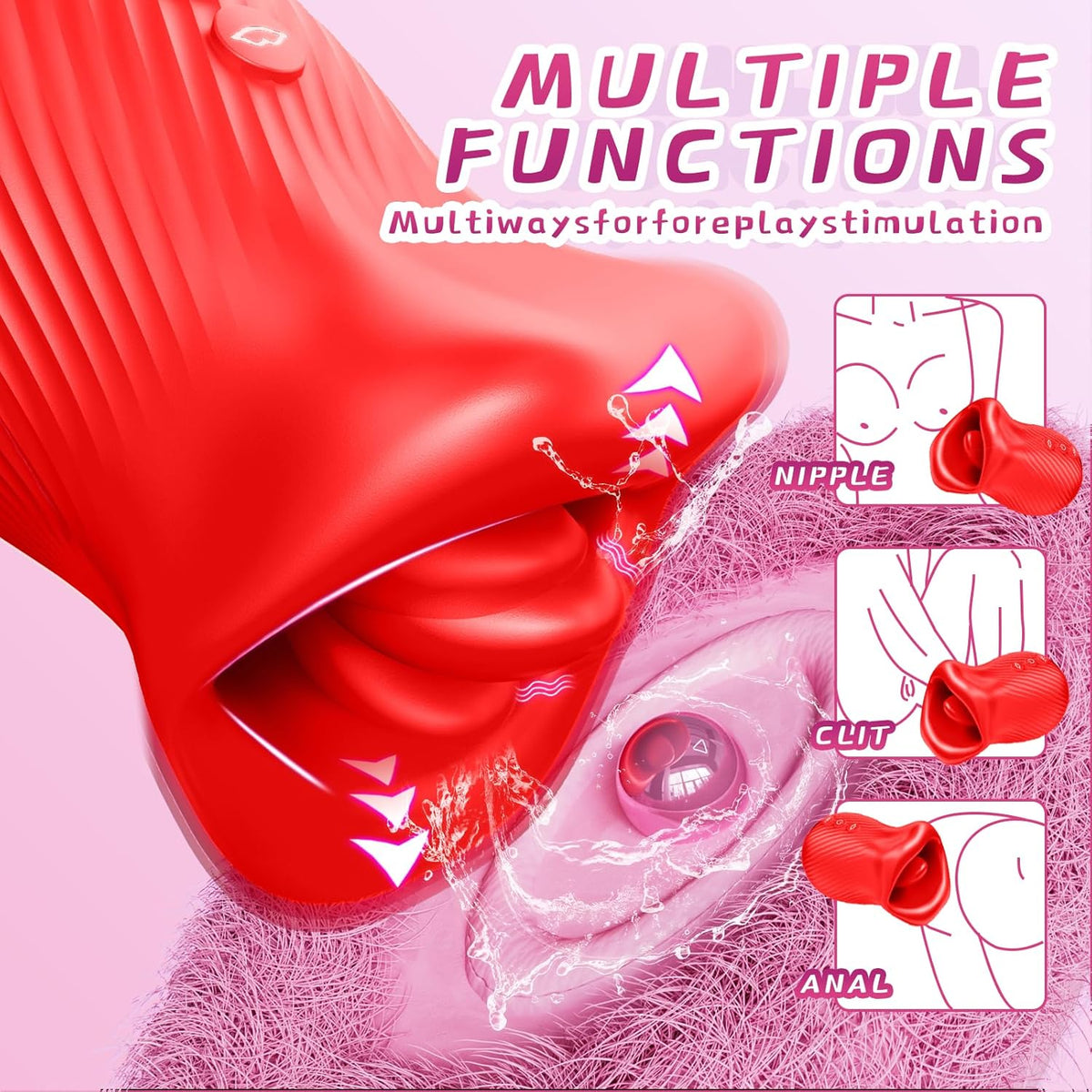 Omysky Rose Muncher - Mouth Biting Tongue Licker Clitoral Vibrator