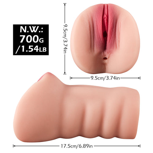 1.54Lb Asian Style 2-in-1 Vagina and Tight Anus Stroker Pocket Pussy
