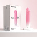 Gradient Pink Silicone Realistic Dildo Anal Plug