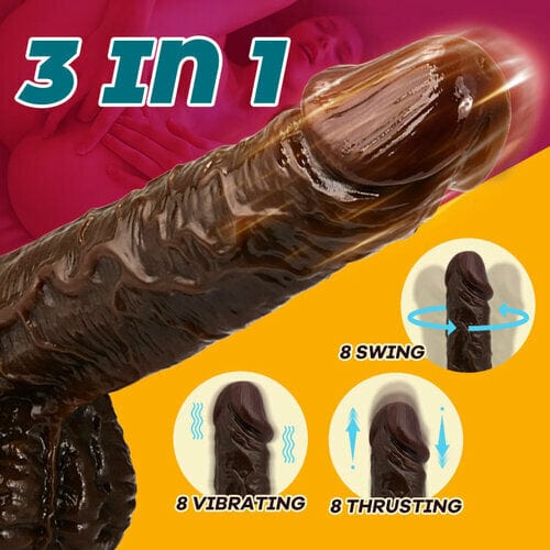 8 Thrusting Vibrating Simulation Penis Wireless Vibration Dildo