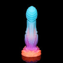 8in Luminous Fantasy Silicone Soft Big Dildo Manual Climax Bed Cock Toy