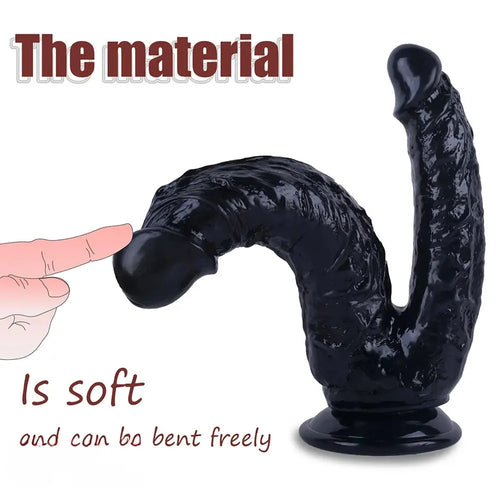 8in Realistic Double Sided Dildo Big PVC Lesbian Penis With Suction Cup
