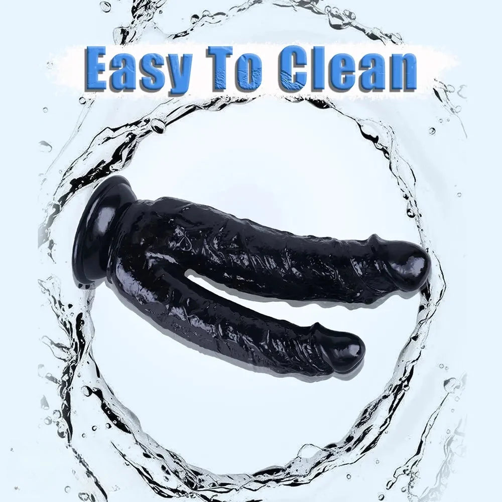 8in Realistic Double Sided Dildo Big PVC Lesbian Penis With Suction Cup