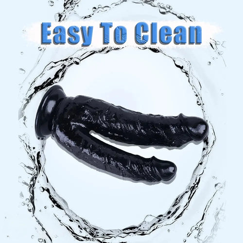 8in Realistic Double Sided Dildo Big PVC Lesbian Penis With Suction Cup