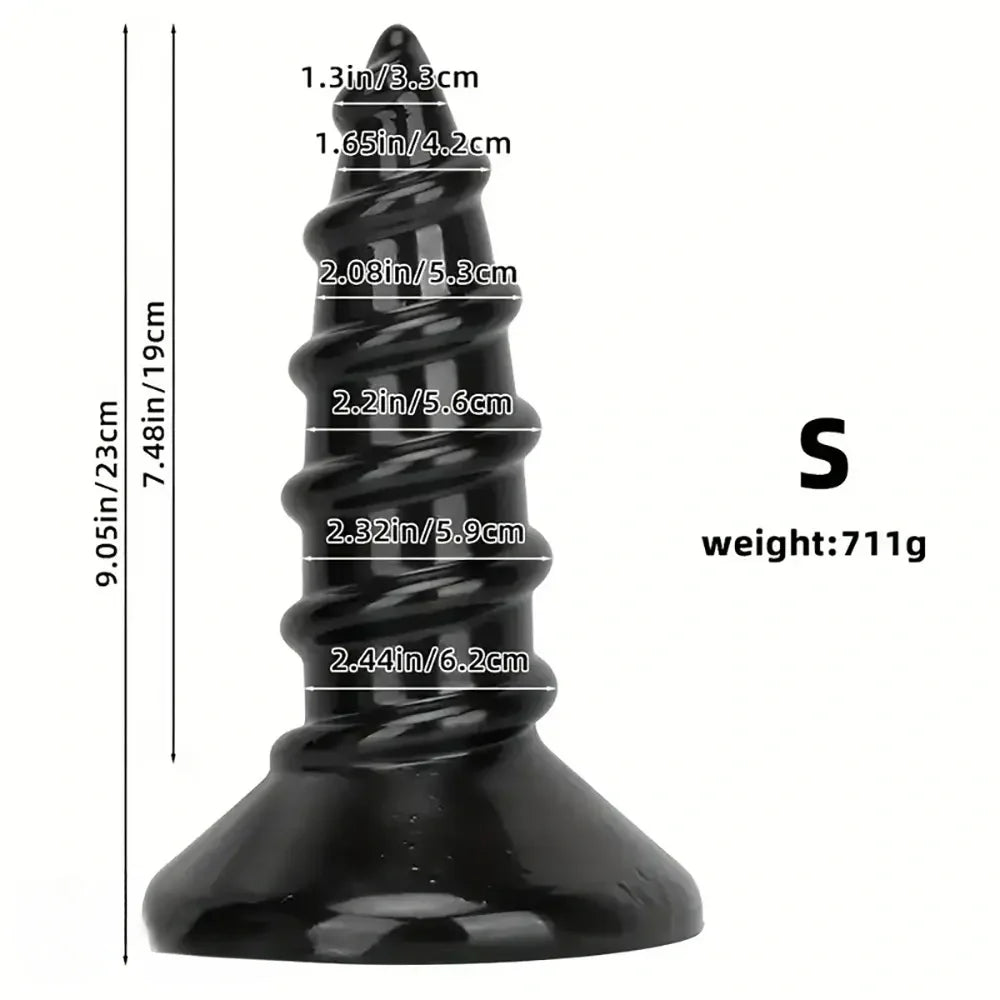 9.05in 11.22in Big Screw Thick Oversized Black Dildo For Anal Sex