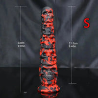 9.05in 11.41in Silicone Soft Monster Skull Big Thick Creature Dildo For Clit