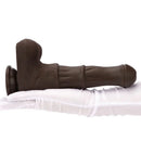 9.05in 4in1 Heating Thrusting Vibrating Rotation Remote Horse Ebony Dildo