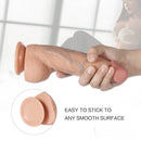 9.05in Dual Hard Real Feeling Thick Dildo With Blue Veins
