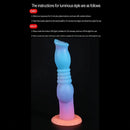 9.05in Luminous Dog Knot Silicone Big Dildo Adult Pleasure Product