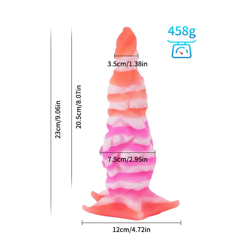 9.06in Deep Sea Tentacle Octopus Soft Silicone Big Dildo For Anus Clit