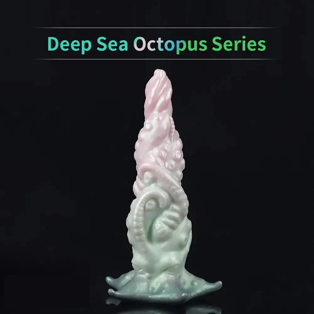 9.06in Deep Sea Tentacle Octopus Soft Silicone Big Dildo For Anus Clit