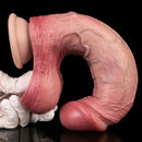 9.06in Double-layer Liquid Silicone Skin-like Soft Durable Construction Dildo