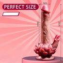 9.06in Realistic Silicone Dildo Vibrator With Thrusting Licking Heating