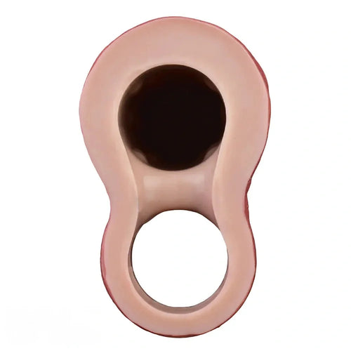 9.06in Vibrating Realistic Remote Silicone Hollow Dildo Sleeve Extender