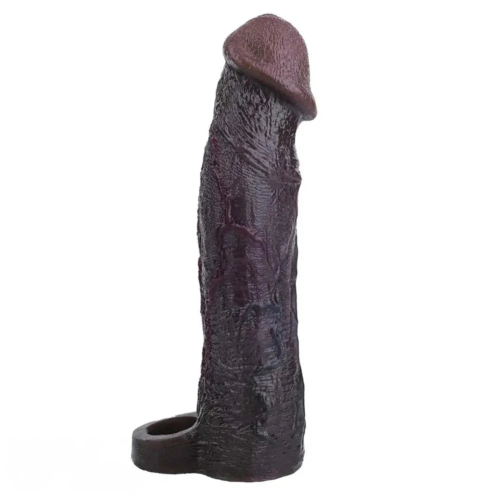 9.09in Vibrating Dildo Sleeve Reinforced Penis Cover For Men Penis Ring