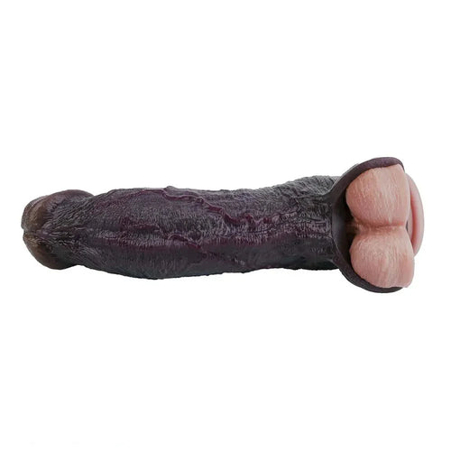 9.09in Vibrating Dildo Sleeve Reinforced Penis Cover For Men Penis Ring